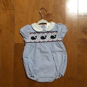 Baby girl romper / bubble suit